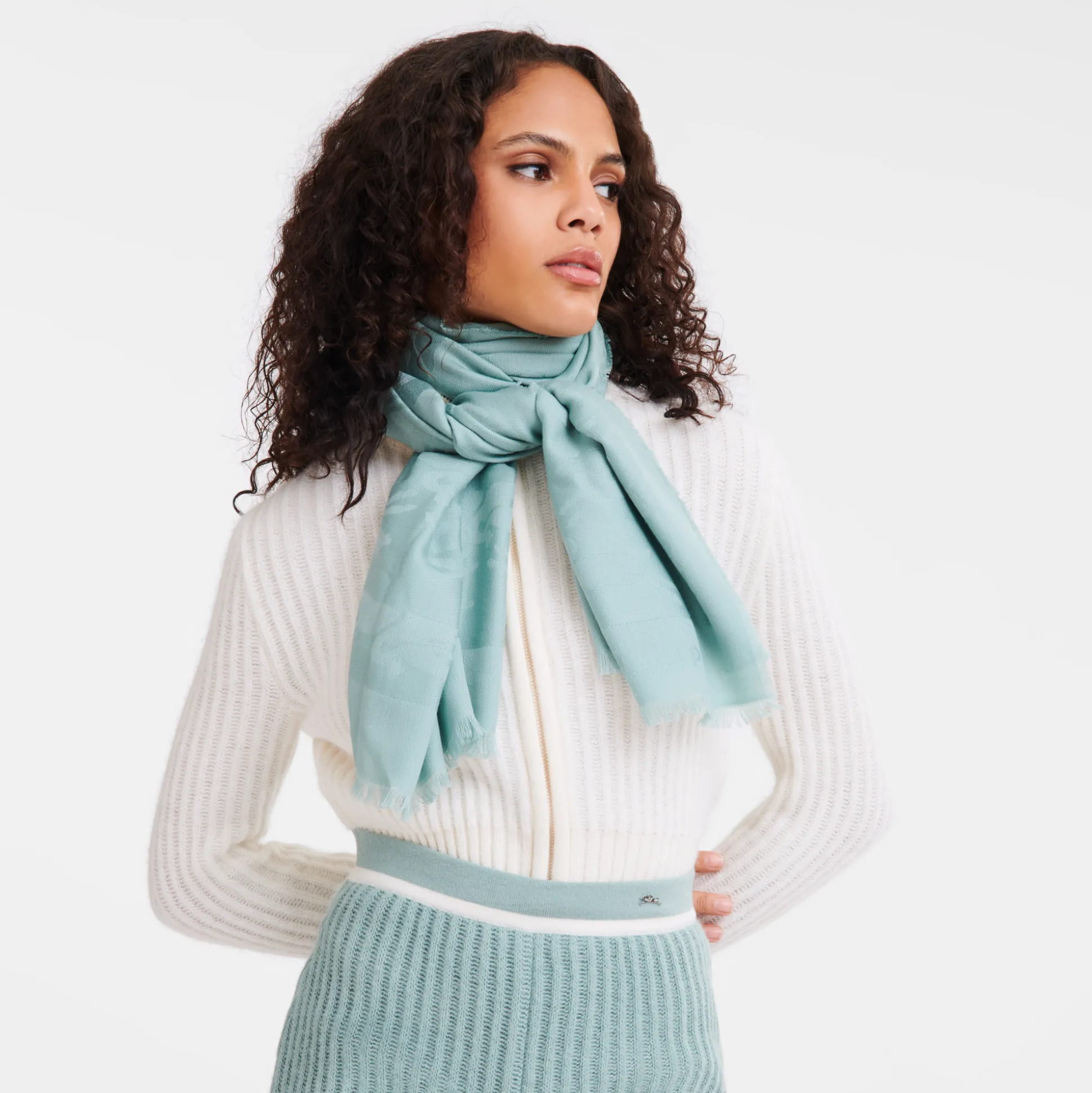 Sale Longchamp Stole VerdePallido