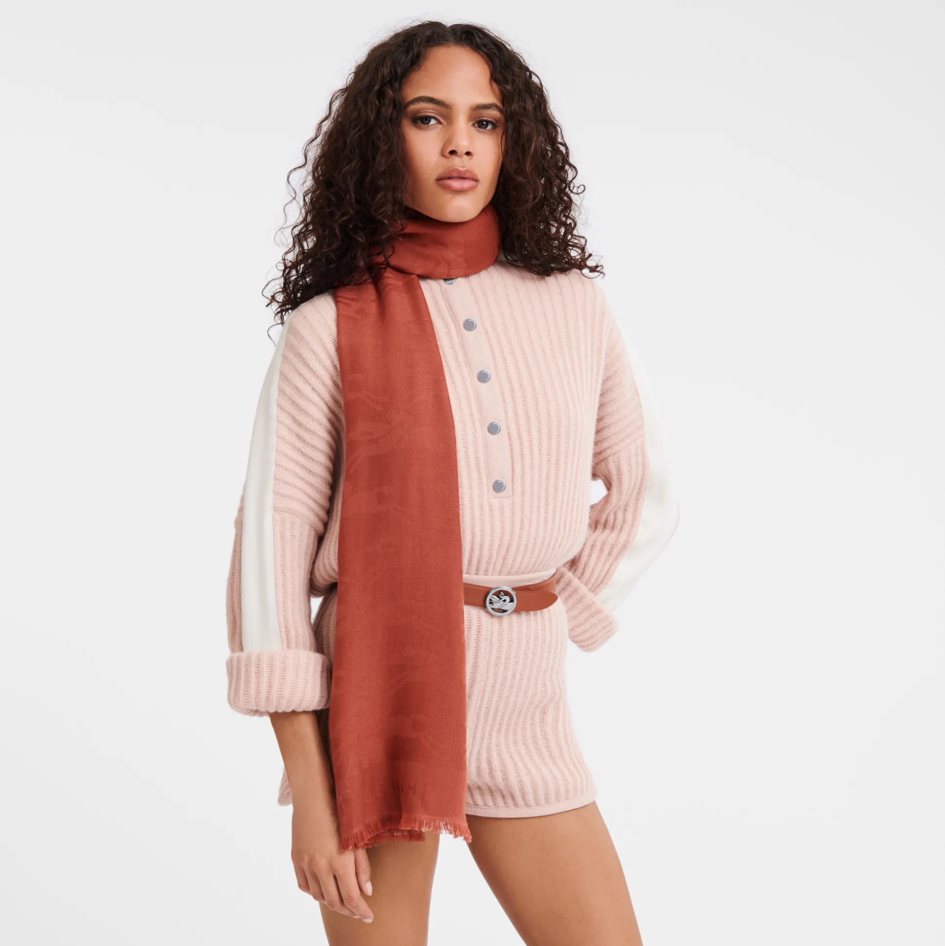 Shop Longchamp Stole Castagna