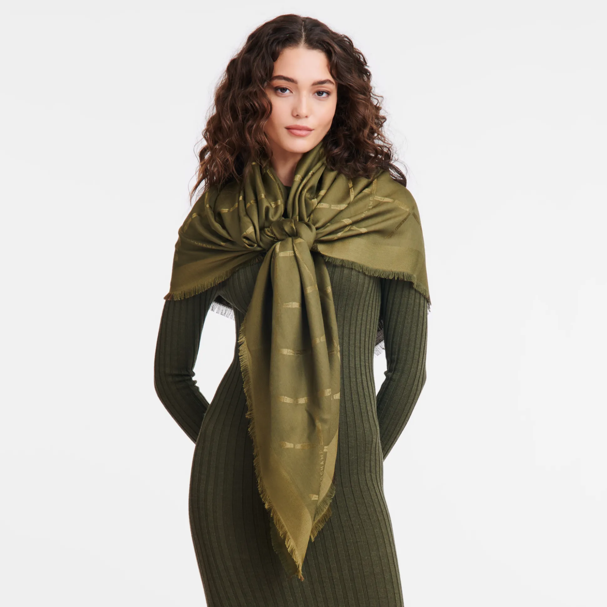 Store Longchamp Stole Kaki