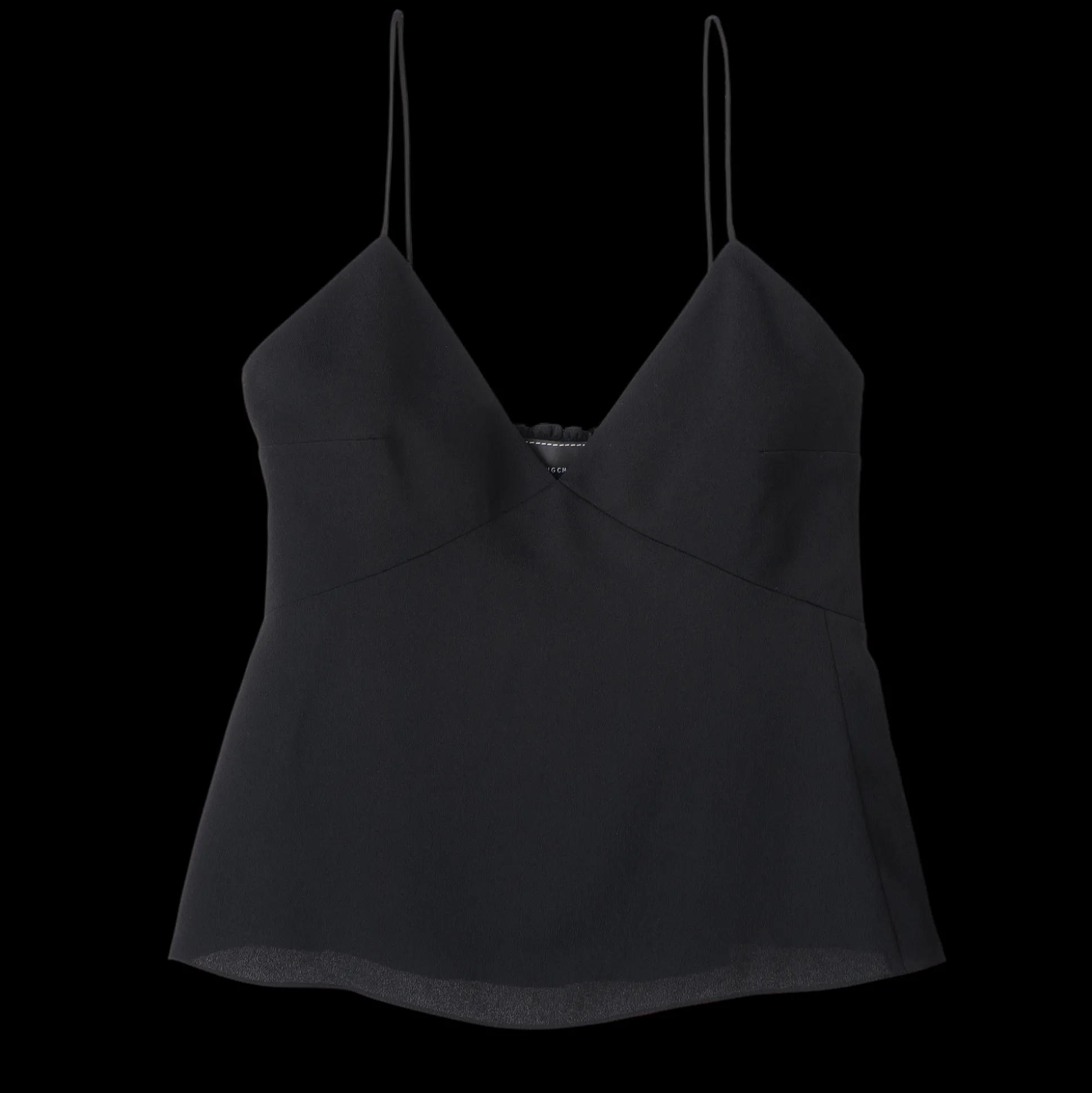Store Longchamp Top con spalline sottili Nero