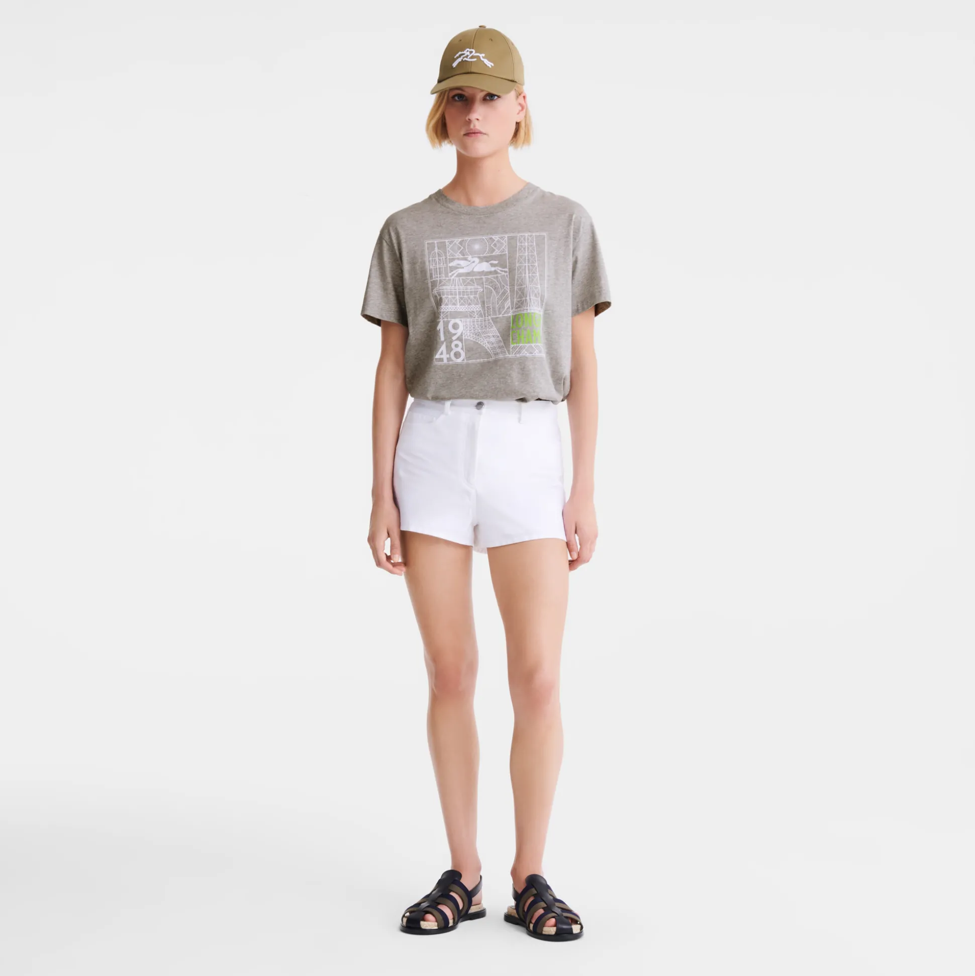 Cheap Longchamp T-shirt Grigio